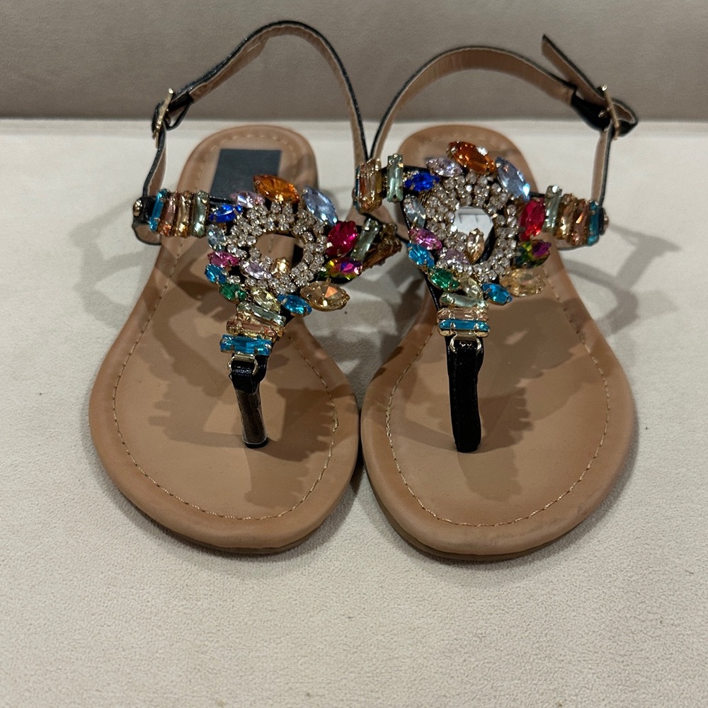 Colorful Bejeweled Sandals